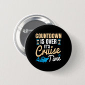 Countdown ist vorbei, es ist Kreuzfahrtzeit, Ozean Button (Vorne & Hinten)