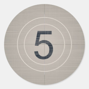 Countdown Runder Aufkleber