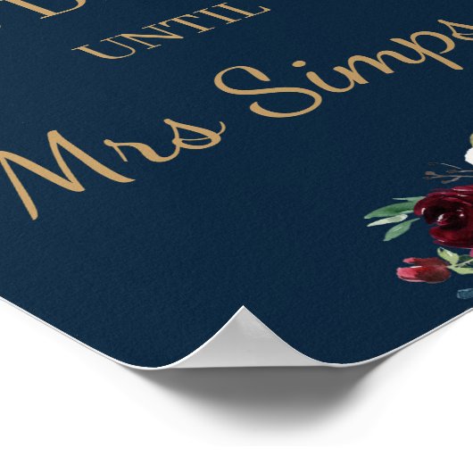 Countdown-Schild für das Bottich der Navy Poster (Ecke)