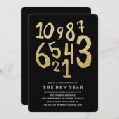 Countdown | Silvester-Party Einladung (Vorne/Hinten)