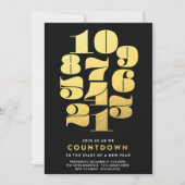 Countdown - Silvester Party Einladung (Vorderseite)