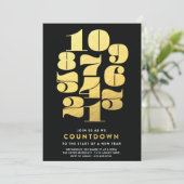Countdown - Silvester Party Einladung (Stehend Vorderseite)