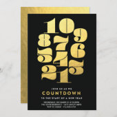 Countdown - Silvester Party Einladung (Vorne/Hinten)