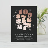 Countdown - Silvester Party Einladung (Stehend Vorderseite)
