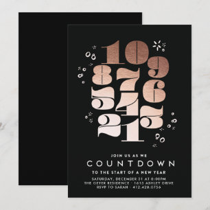 Countdown - Silvester Party Einladung