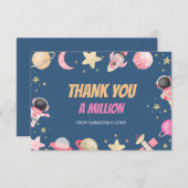 Countdown Space Girl Dankeskarte (Vorne/Hinten)