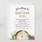 Countdown-Uhr im Silvester-Party Einladung (Vorderseite)