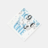 Countdown zu einem Party Napkins-Blue Serviette (Ecke)