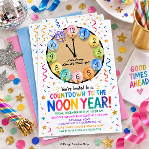 Countdown zum Neujahrsfest für Kinder am Mittag  Einladung
