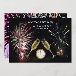 Countdown zum Silvesterabend-Party für Feuerwerksk Einladung