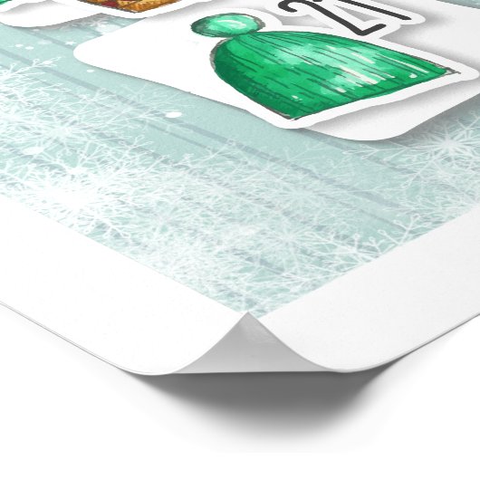 Countdown zum Weihnachtskalender Poster (Ecke)