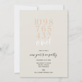 Countdown zur Silvesternacht-Party Einladung (Vorderseite)