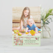 Countdown zur Weihnachts-Foto-Weihnachtskarte Einladung (Stehend Vorderseite)