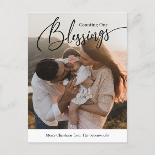 Counted Segen Religiöse Weihnachten Postkarte