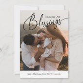 Counted Segen Religious Weihnachtsfotokarte Feiertagskarte (Vorderseite)