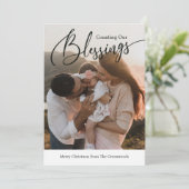 Counted Segen Religious Weihnachtsfotokarte Feiertagskarte (Stehend Vorderseite)