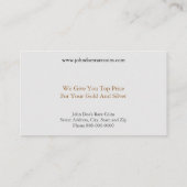 Counter Dealer-Visitenkarte Visitenkarte (Rückseite)