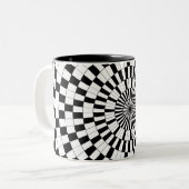 Counter Spirals von Kenneth Yoncich Zweifarbige Tasse (Vorderseite Links)