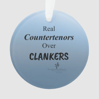 Countertenöre über Clankers blaues Anti-AI-Geschmi Ornament