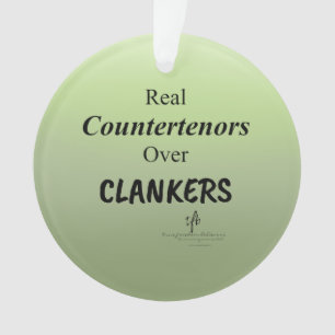 Countertenöre über Clankers Green Anti-AI-Schund Ornament