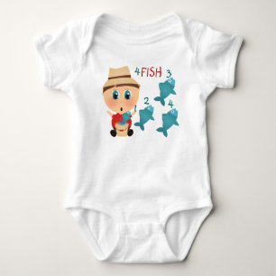 Counting Fisch Baby Strampler