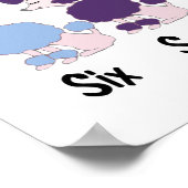 Counting French Poodle Poster (Ecke)