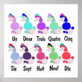 Counting French Poodle Poster (Vorne)
