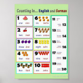 Counting In.. Englisch und Deutsch Poster (Vorne)