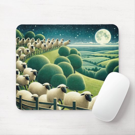 Counting Sheep Mousepad (Mit Mouse)