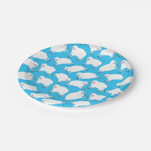 Counting Sheep Pappteller (Schrägansicht)