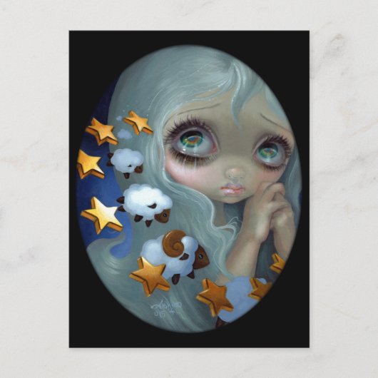 "Counting Sheep" Postkarte (Vorderseite)