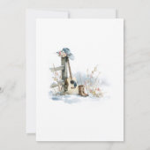 Country and Western Winter 60th Birthday Party Einladung (Rückseite)