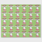 Country Angel (Red) Wrapping Paper Geschenkpapier (Flach)