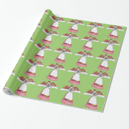 Country Angel (Red) Wrapping Paper Geschenkpapier