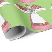 Country Angel (Red) Wrapping Paper Geschenkpapier (Rolleneckpunkt)