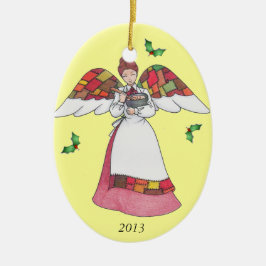 Country Angel (Rot) Ornament