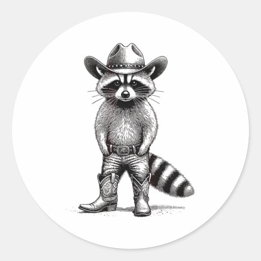 Country Animal Themed For Men, Women & Youth V Runder Aufkleber (Vorderseite)