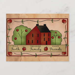 Country Apples Inspiration Postcard Postkarte