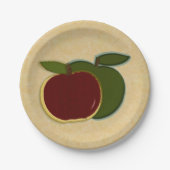 Country Apples Red Green Pappteller (Vorderseite)
