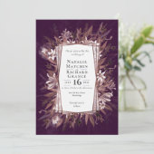 Country Art Blumenhochzeit einladen, Einladung (Stehend Vorderseite)