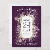 Country Art Blumenhochzeit speichern das Datum Ein Einladung (Vorderseite)