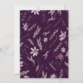 Country Art Blumenhochzeit speichern das Datum Ein Einladung (Rückseite)