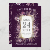 Country Art Blumenhochzeit speichern das Datum Ein Einladung (Vorne/Hinten)