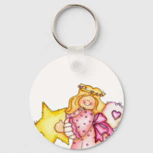 Country Art Star Girl - Liebe Schlüsselanhänger