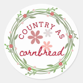 Country as Cornbread Sticker