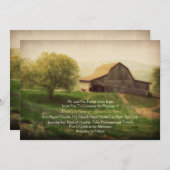 Country Barn Vintage Hochzeit Einladung (Vorne/Hinten)