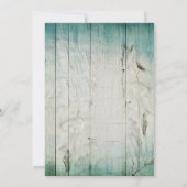 Country Barn Wood Typografy Hochzeit Einladungen (Rückseite)