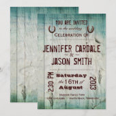 Country Barn Wood Typografy Hochzeit Einladungen (Vorne/Hinten)