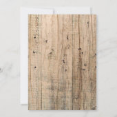 Country Barn Wood Typografy Hochzeit Einladungen (Rückseite)
