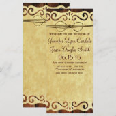 Country Barn Wood Vintag Paper Wedding Program Programm (Vorne/Hinten)